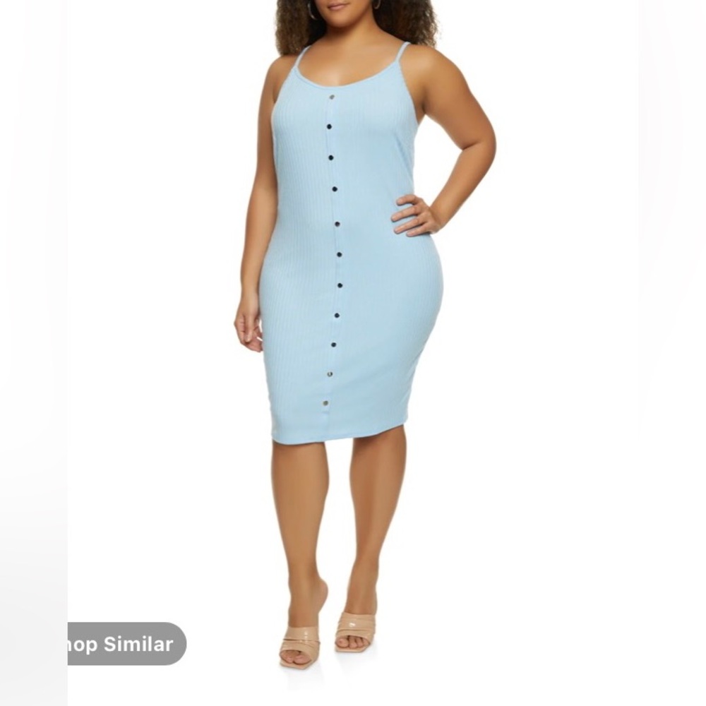 Tye Dye Ribbed Button Down Dress - Picture 2 of 10